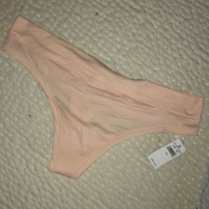 Cream Pink Aerie Thong